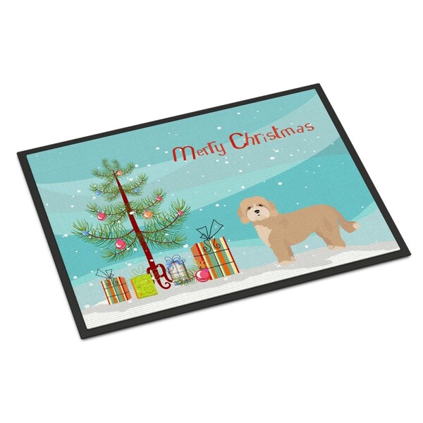 Carolines Treasures 18 x 27 in. Cavachon Christmas Tree Indoor or Outdoor Mat CK3810MAT - main